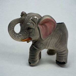 Vintage Florart Elephant Planter Hand Decorated Japan Ceramic